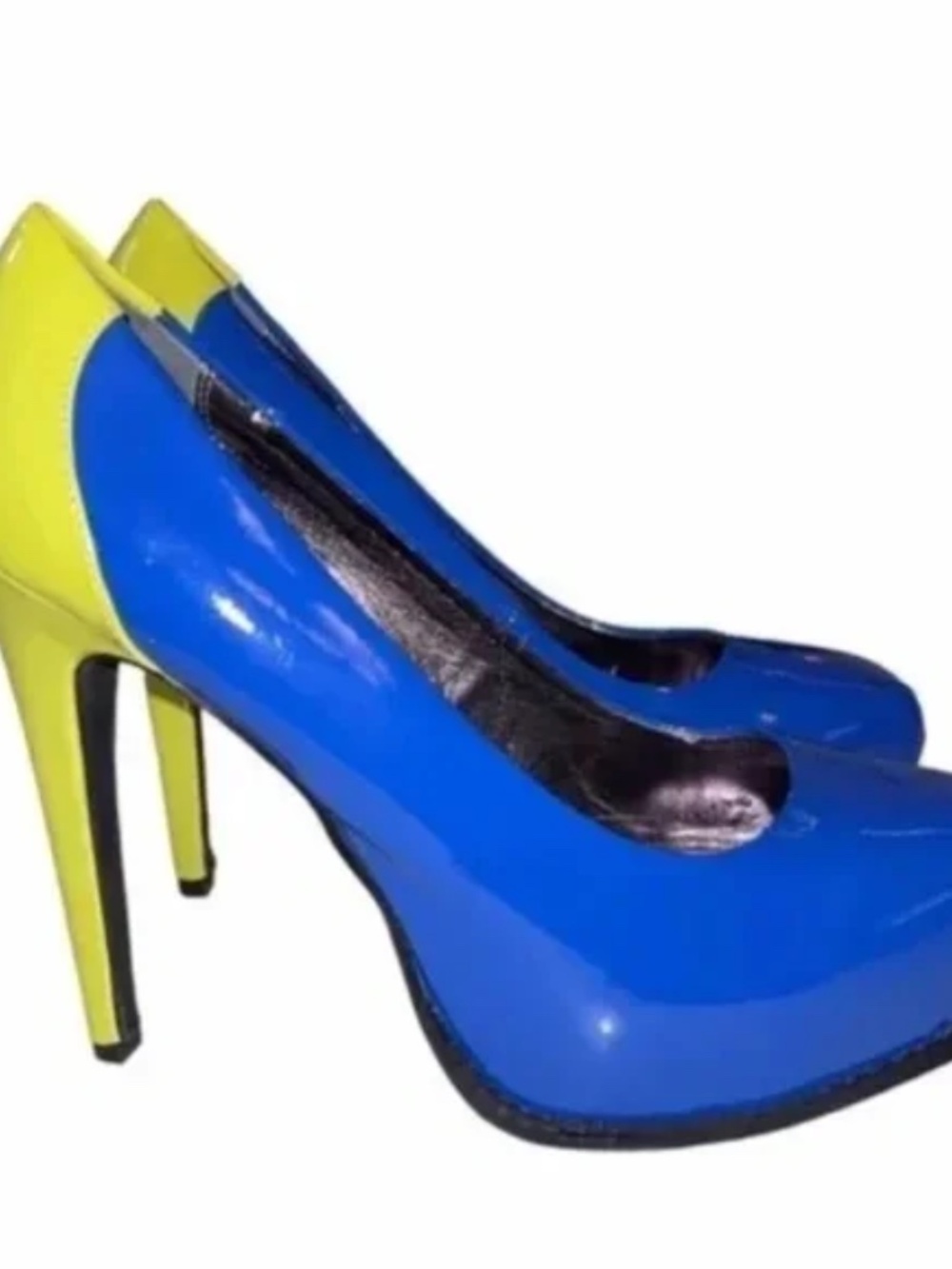 Simply Vera Vera Wang Cobalt Blue Lime Green Platform Pump Heels